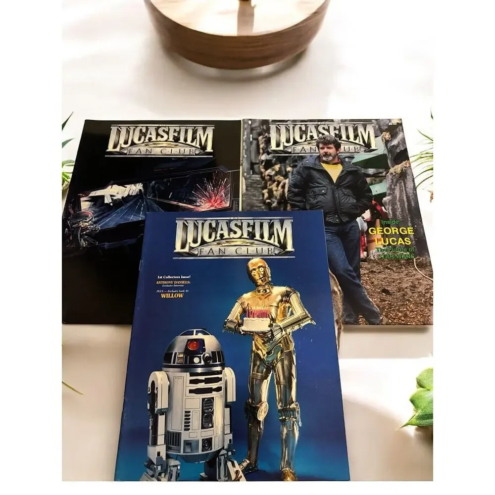 3 Lucasfilm‎ Fan Club Magazine Lot George Lucas Star Wars Willow 1987 1 2 1989 6